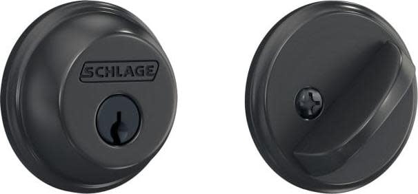 Schlage B60530 Single Cylinder Keyed Entry Grade 1 Deadbolt From The B-Series - Stainless