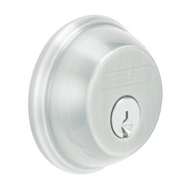 Schlage b60cssk V 626ライトCommercial Single円柱デッドボルト、つや消しクローム Schlage Satin Chrome Single Cylinder Deadbolt - Light Commercial B60CS G  626 - The Home Depot