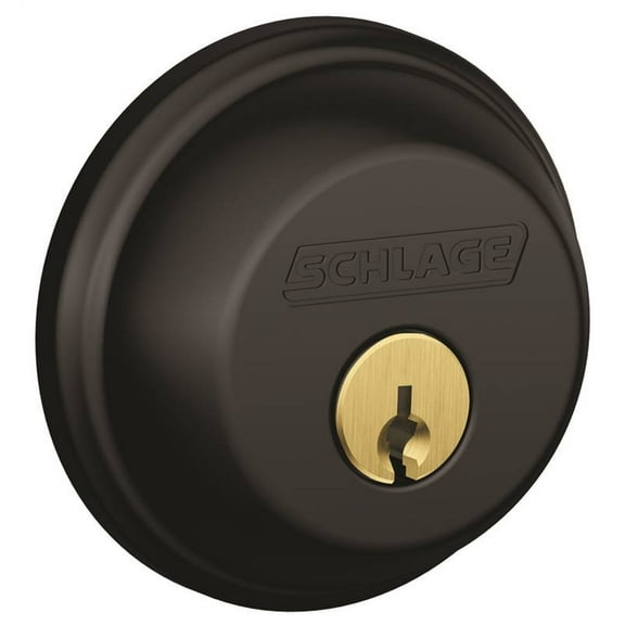SCHLAGE LOCK B60N622 DEADBOLT SINGLE CYL MATTE BLK Finish=Matte Black