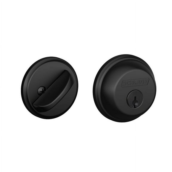 Schlage B60V 622 Matte Black Single Cylinder Deadbolt