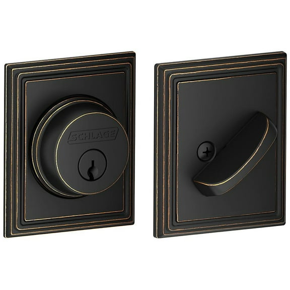 Schlage B60n-Add Single Cylinder Grade 1 Deadbolt - Bronze