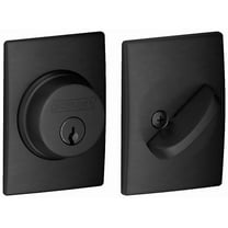 Schlage B60n-Cen Single Cylinder Keyed Entry Grade 1 Deadbolt - Black