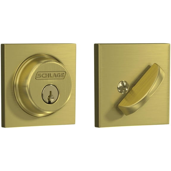 Schlage B60COL608 Schlage B60N-COL Single Cylinder Keyed Entry Grade 1 Deadbolt with Decorative Collins Rose from The B-Series