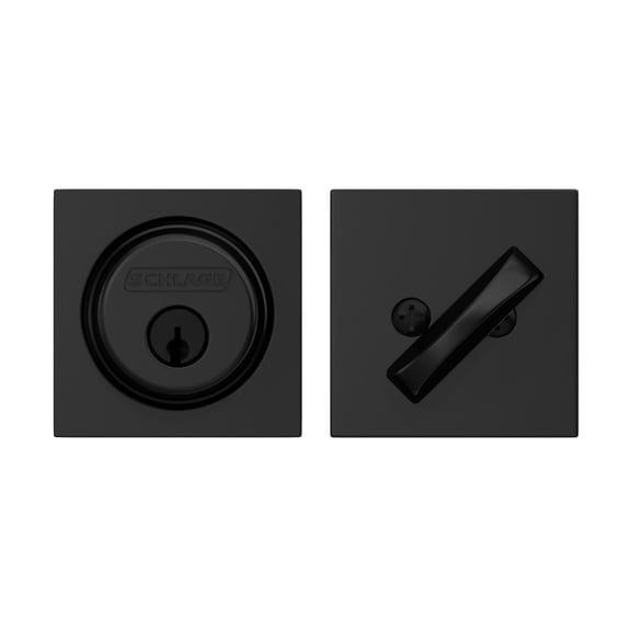 Schlage B60n-Col Single Cylinder Keyed Entry Grade 1 Deadbolt - Matte Black