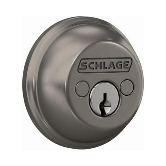 Schlage B62NG619 Double-Cylinder Deadbolt Lock, Satin Nickel - Quantity 1
