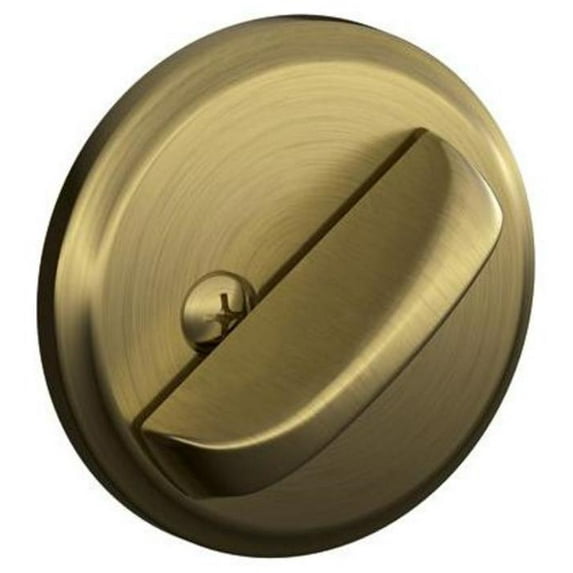 Schlage B80 One Sided Deadbolt with 12287 Latch 10116 Strike Antique Brass Finish