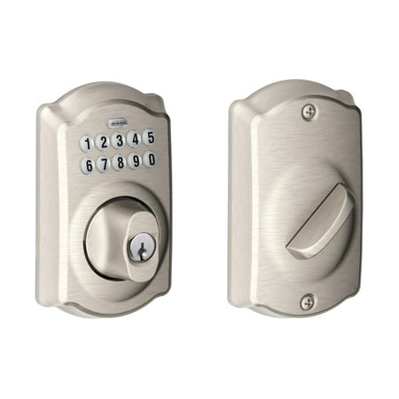 Schlage BE365VCAM619 Satin Nickel Camelot Keypad Deadbolt Hardware Lock
