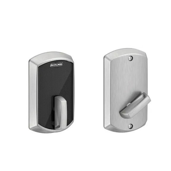 Schlage BE467 GRW 625 Smart Deadbolt Polished Chrome Greenwich Trim