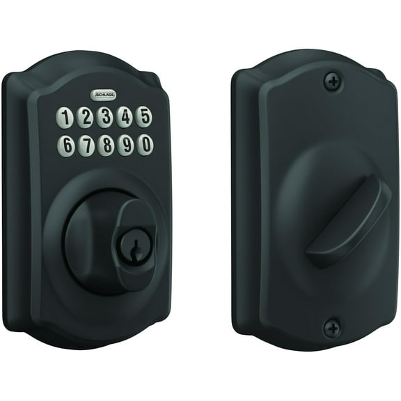 SCHLAGE BE365 CAM 622 Keypad Electronic Deadbolt, Matte Black