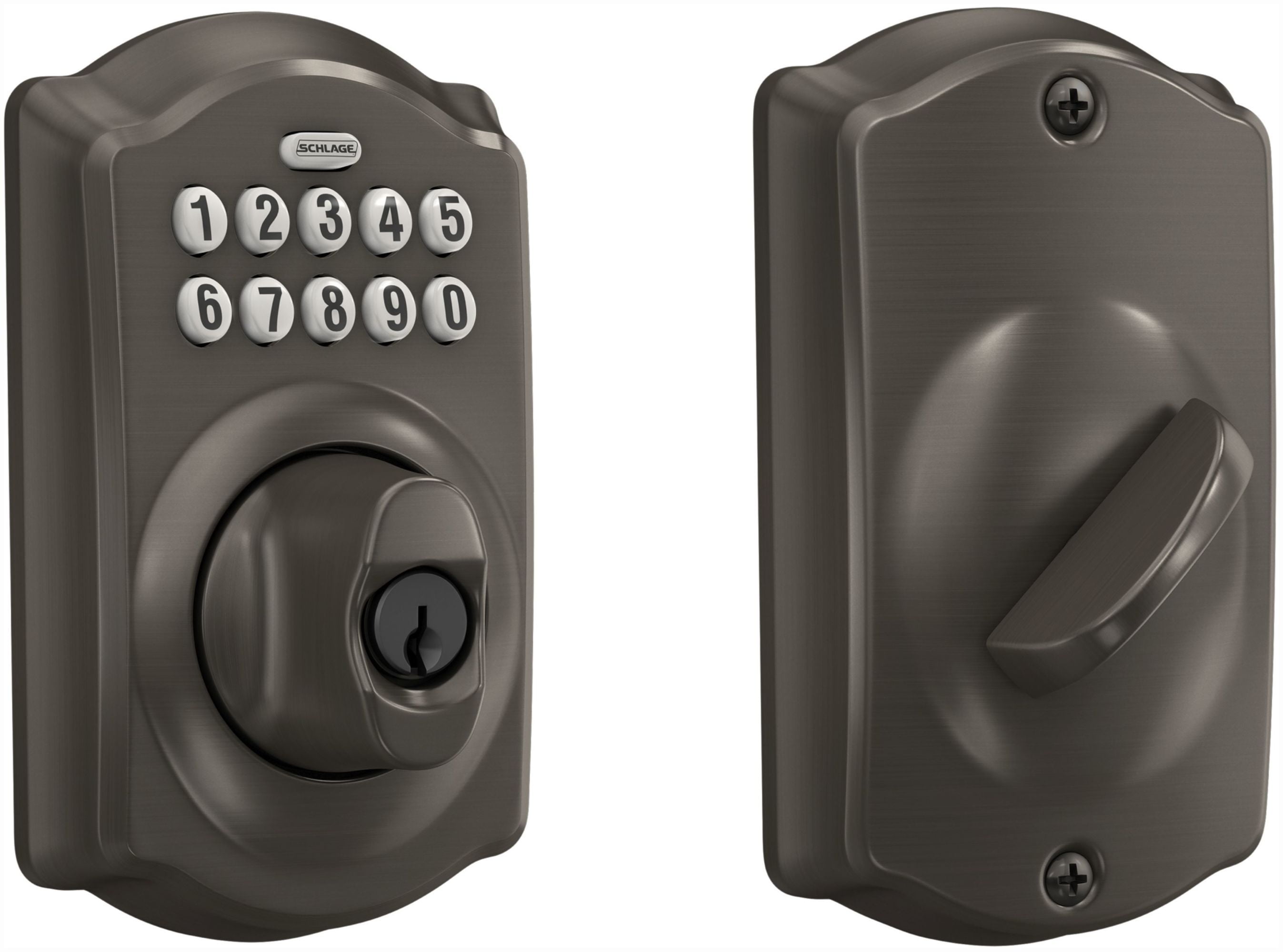 Schlage Be365Cam Camelot Electronic Keypad Single Cylinder Deadbolt