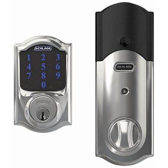 Schlage Be469nx-Cam Connect Camelot Touchscreen Electronic Deadbolt - Chrome