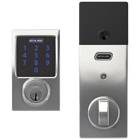 Schlage BE469ZPCEN625 Connect Century Touchscreen Electronic Deadbolt - Chrome