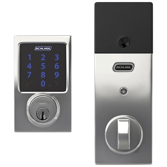 Schlage Be469nx-Cen Connect Century Touchscreen Electronic Deadbolt - Chrome