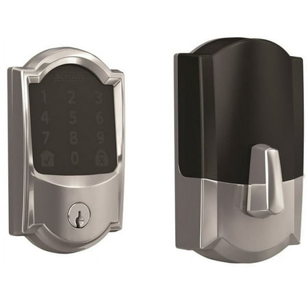 Schlage BE489WBCAM625 Encode WiFi Enabled Electronic Keypad Deadbolt with Camelot Trim, Bright Chrome