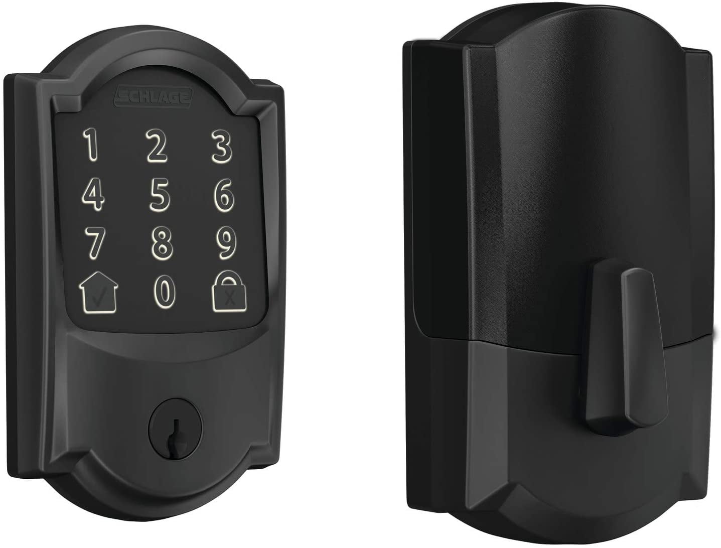 Matte Black Smart Wi-Fi Deadbolt with Touchscreen
