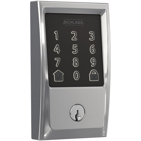 Schlage BE489WB CEN 625 Encode Deadbolt Smart Lock | WiFi Touchscreen Keypad, Bright Chrome