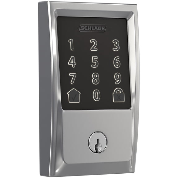 Schlage BE489WB CEN 625 Encode Deadbolt Smart Lock | WiFi Touchscreen Keypad, Bright Chrome