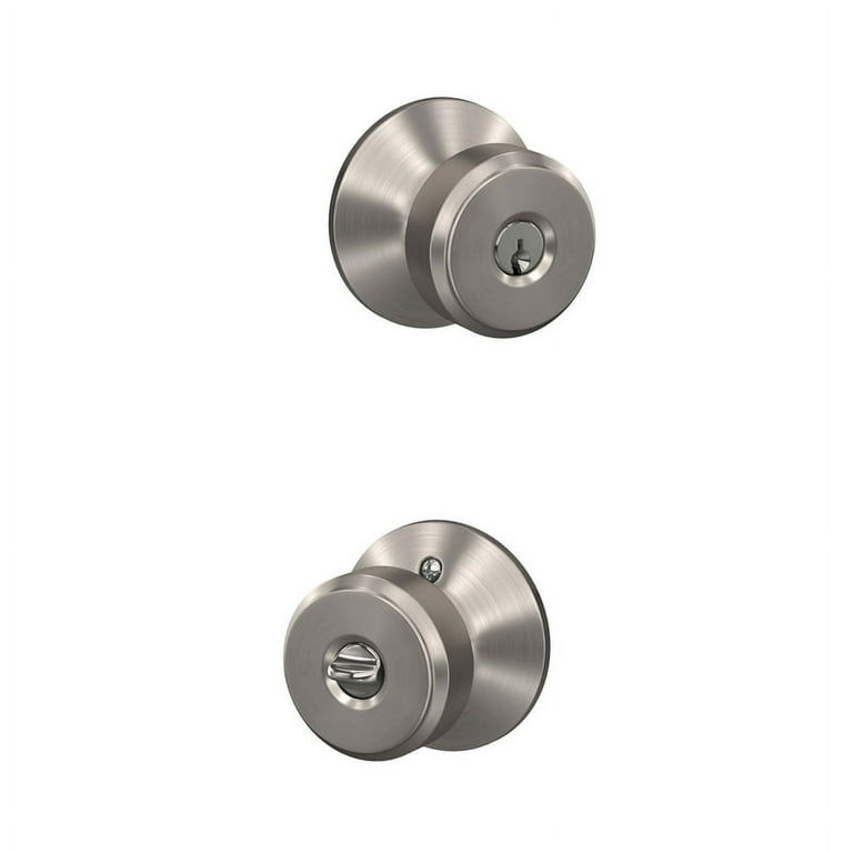 Schlage Bowery Satin Nickel Entry Knobs Grade 1 1-3/8 in. Schlage Bowery Satin Nickel Entry Knobs Grade 1 1-3/8 in.