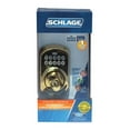 thumbnail image 1 of Schlage Bright Brass Steel Electronic Deadbolt, 1 of 8