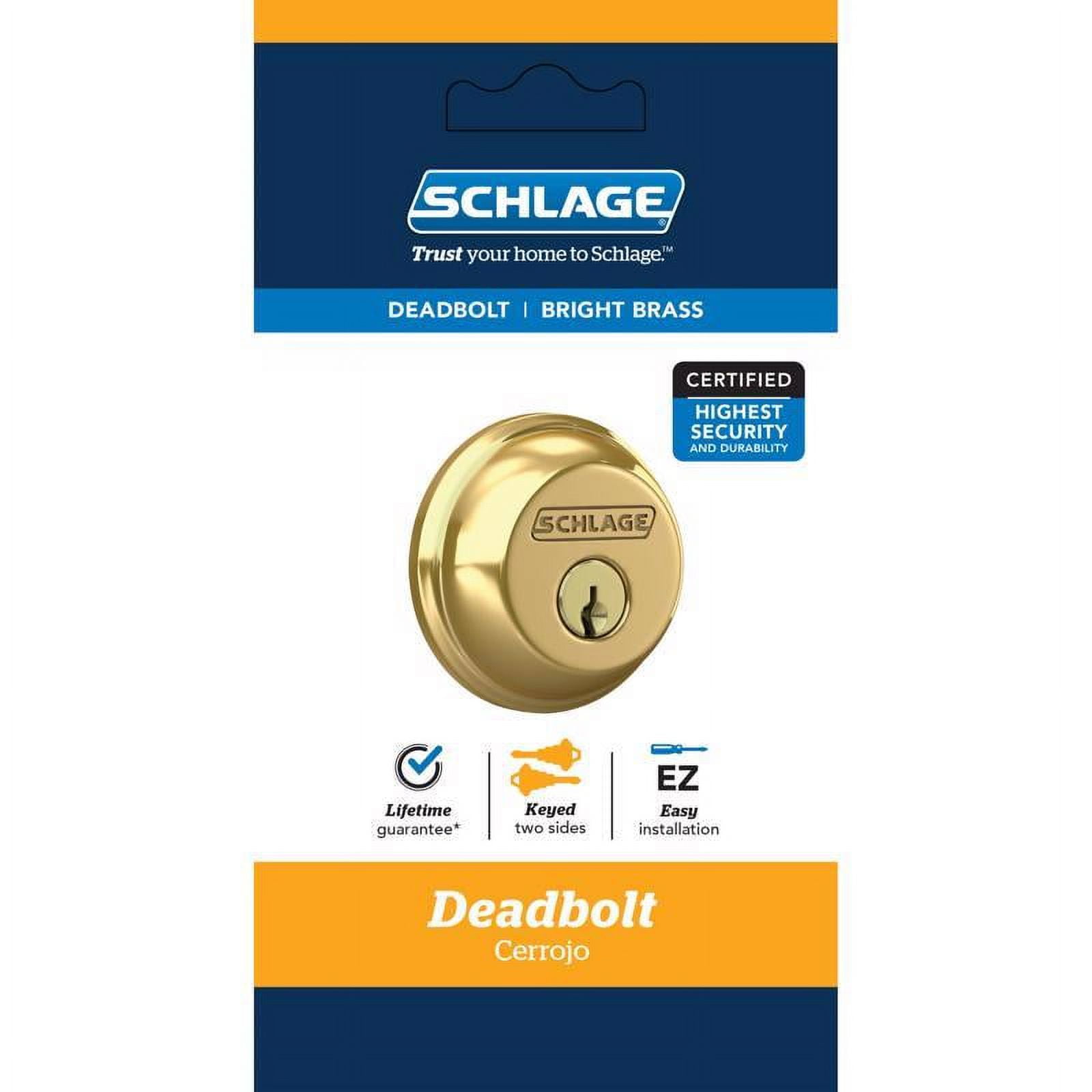 Bright Brass Polished Gold Double Cylinder Deadbolt