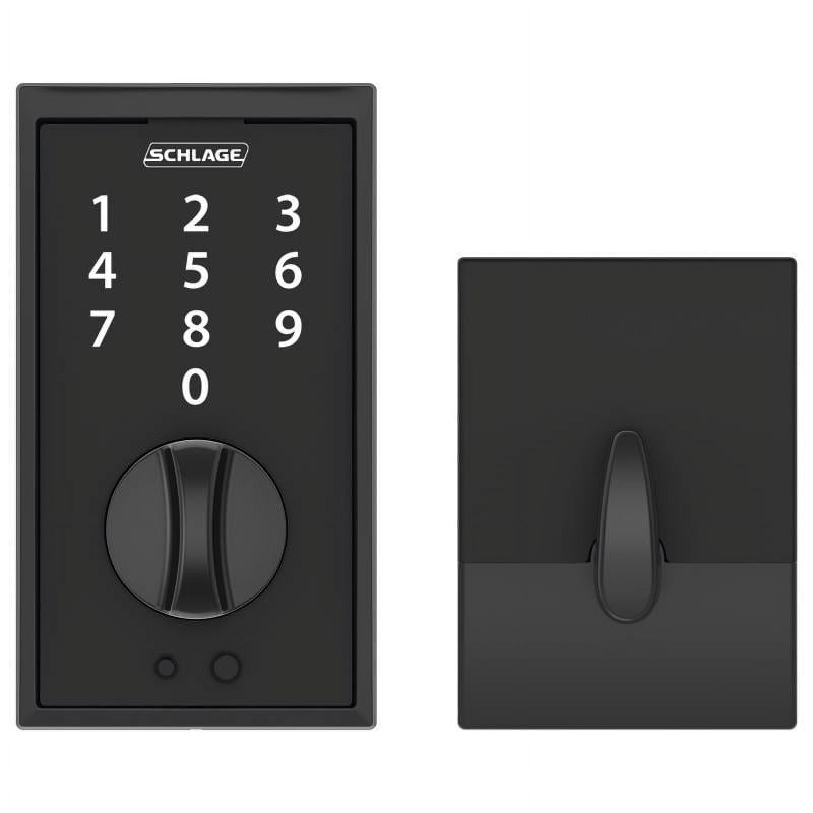 Matte Black Electronic Touchscreen Deadbolt with Keypad