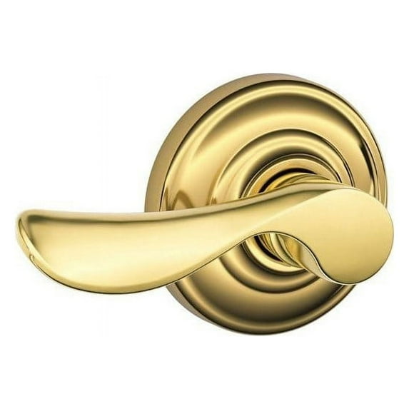 Schlage Champagne Passage Lever, Andover Rose,Bright Brass