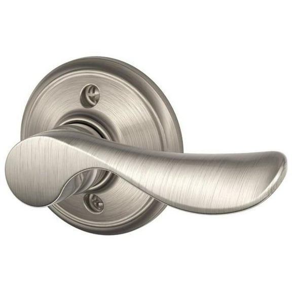 Schlage Champagne Right Handed Lever Non-Turning Lock, Satin Nickel (F170 CHP 619 RH)
