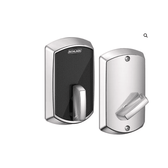 Schlage Control Smart Deadbolt with Greenwich Trim - bright Chrom (BE467F GRW...
