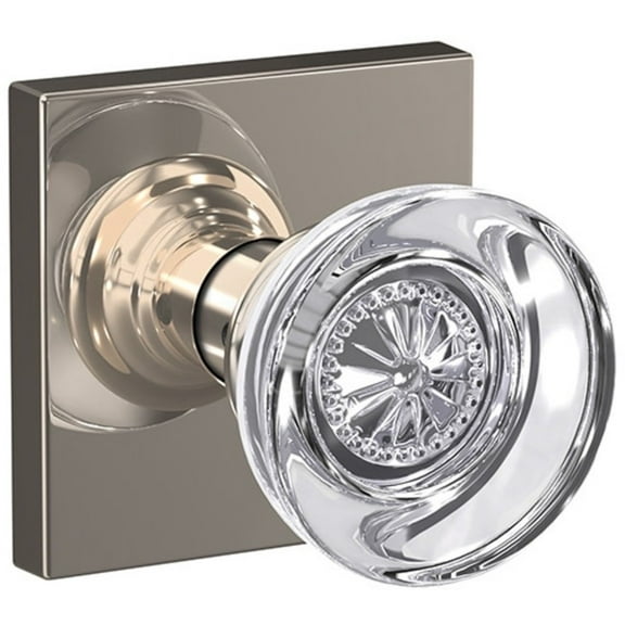 Schlage Custom Hobson Hall-Closet and Bed-Bath Glass Knob with Collins Trim