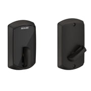 Schlage Electronics BE467F GRW 622 Grade 2 Fire Rated Deadbolt Lock Control Series Greenwich Trim Matte Black Finish
