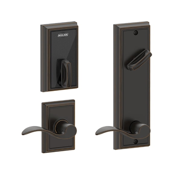Schlage Electronics FE410F ADD 55 ACC 716 Deadbolts and Deadlatches Antique Bronze