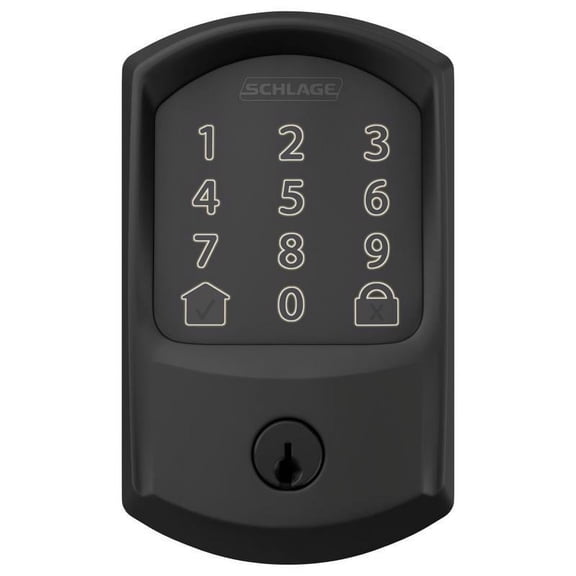 Schlage Encode Keyless Entry Deadbolt - Wifi Smart Lock - 1 Piece, Matte Black Metal