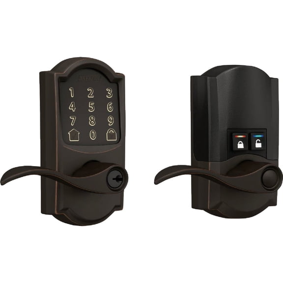 Schlage Encode Smart WiFi Privacy Door Lever Lockset - Pack of 4