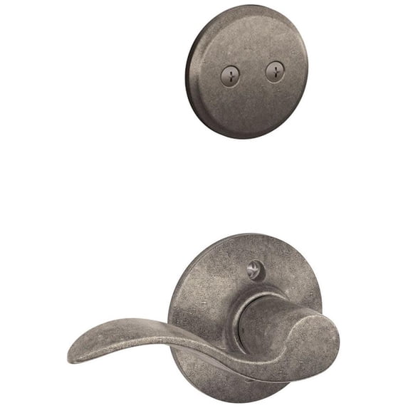 Schlage F94ACC621RH Accent Right Handed One-Sided Dummy Interior Pack - Nickel