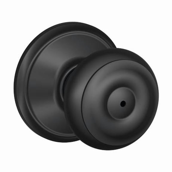 Schlage F-Series Georgian Matte Black Privacy Knob Right or Left Handed