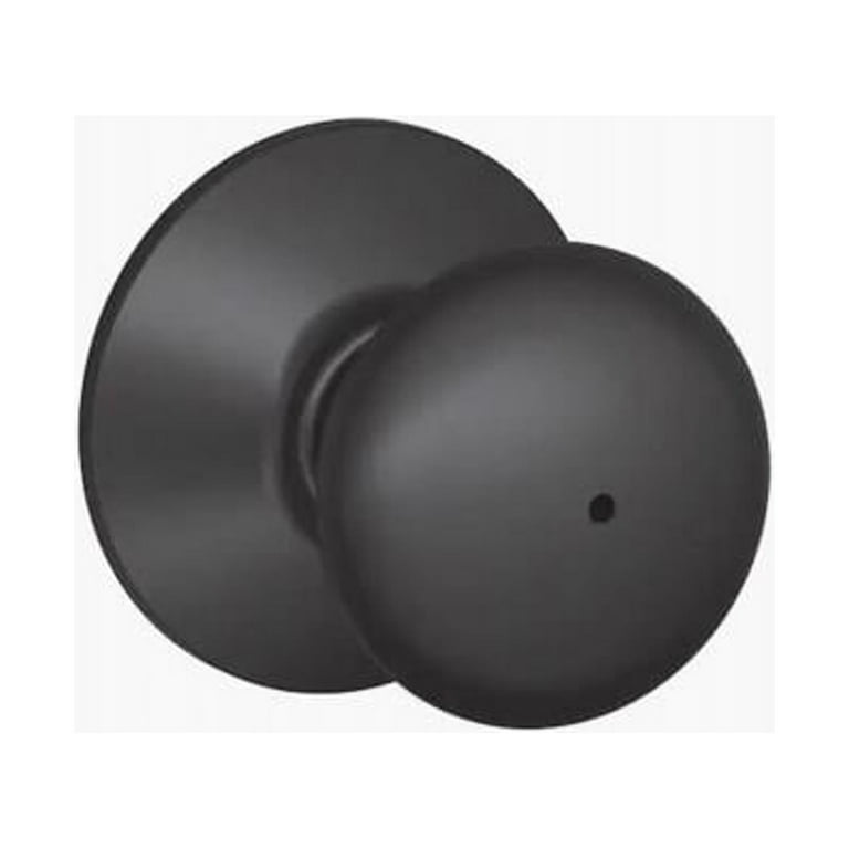 Schlage Plymouth Matte Black Privacy Knob Right or Left Handed Schlage Plymouth Matte Black Privacy Knob Right or Left Handed