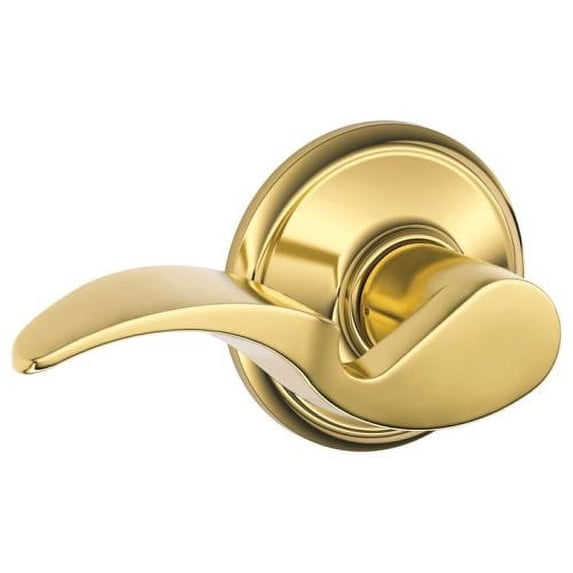 Schlage F10 AVA 605 Avanti Lever Passage - Bright Brass