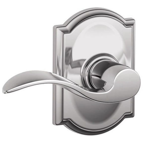 Schlage F10-Acc-Cam Accent Passage Door Lever Set - Chrome