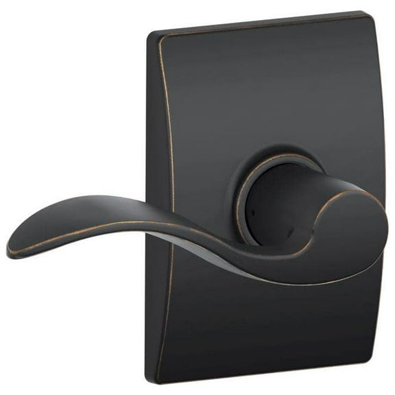 Schlage F10-Acc-Cen Accent Passage Door Lever Set - Bronze