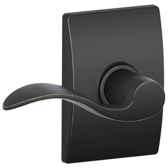 Schlage F10-Acc-Cen Accent Passage Door Lever Set - Bronze