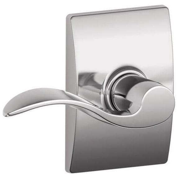 Schlage F10-Acc-Cen Accent Passage Door Lever Set - Chrome