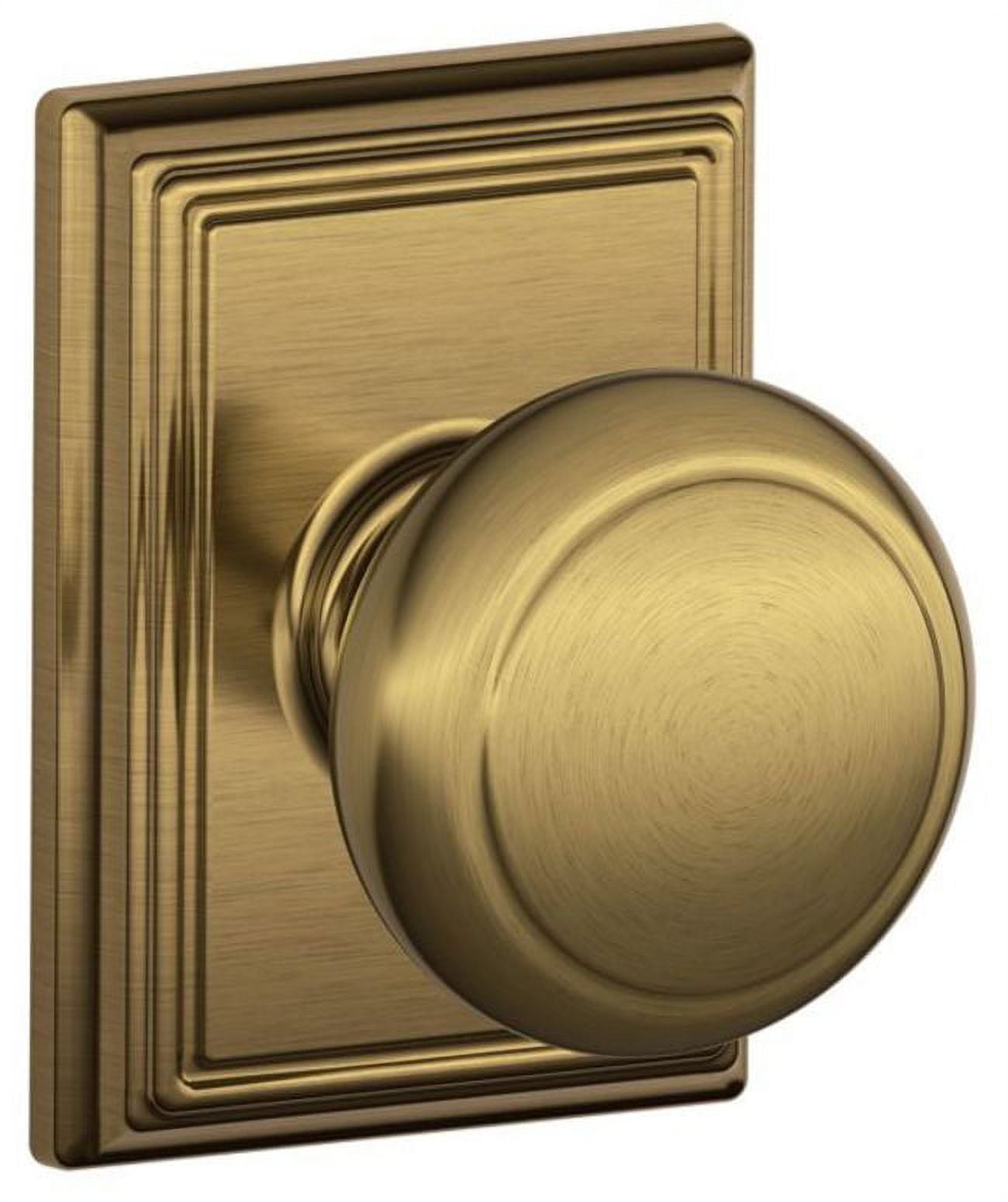Antique Brass Passage Door Knob with Addison Trim