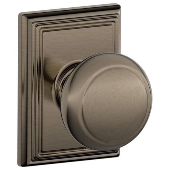 Schlage F10AND620ADD Andover Passage Door Knob Set - Grey