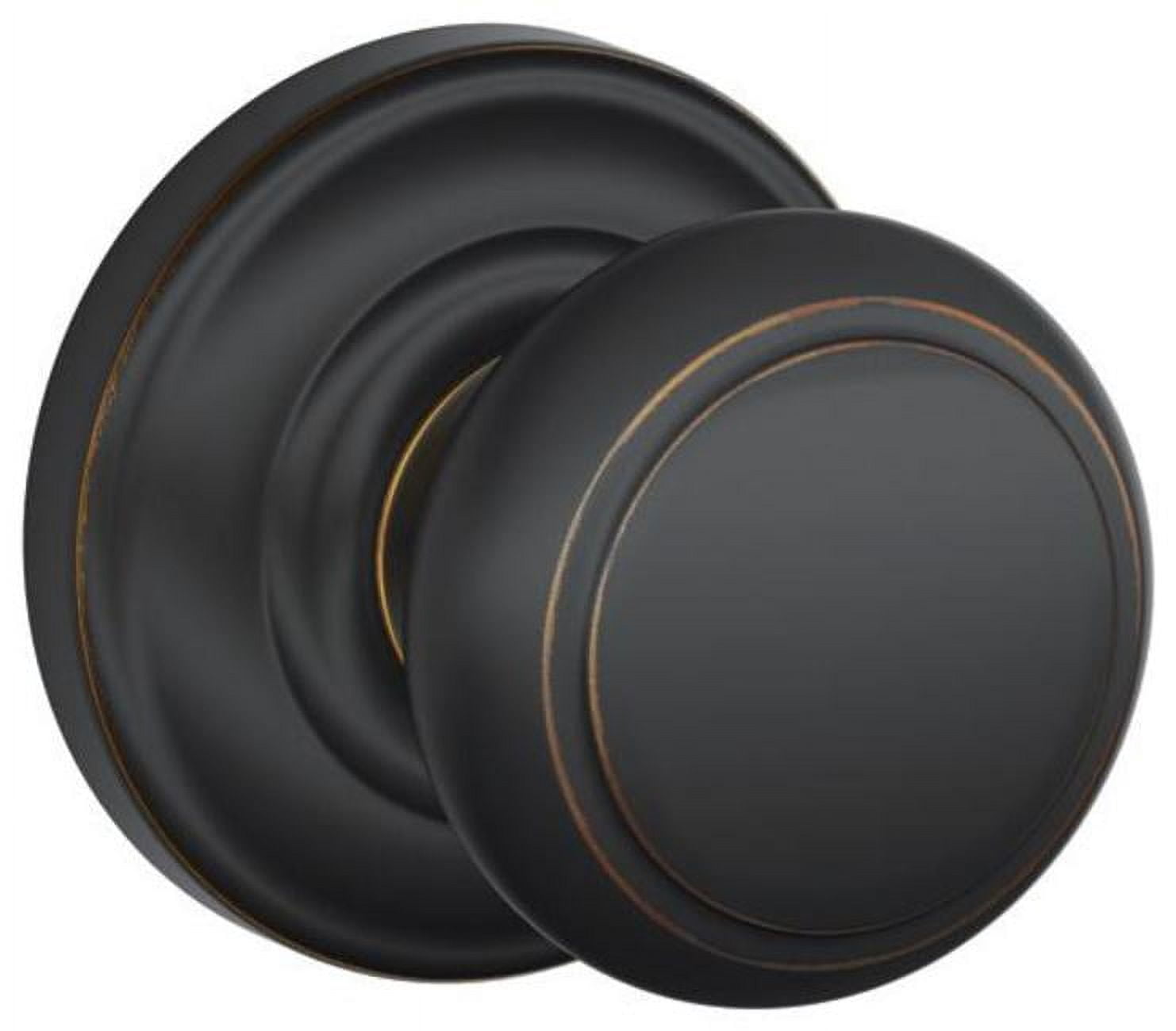 Schlage F10AND716AND Andover Passage Door Knob Set - Bronze