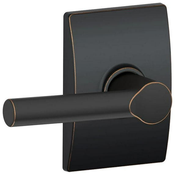 Schlage F10-Brw-Cen Broadway Passage Door Lever Set - Bronze
