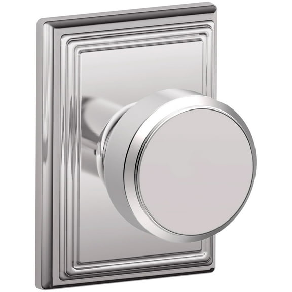 Schlage F10-Bwe-Add Bowery Passage Door Knob Set - Chrome