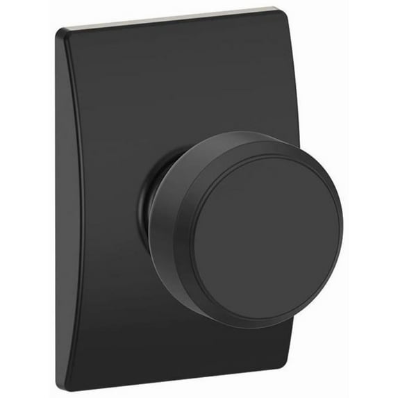 Schlage F10BWE622CEN Bowery Passage knob Matte Black
