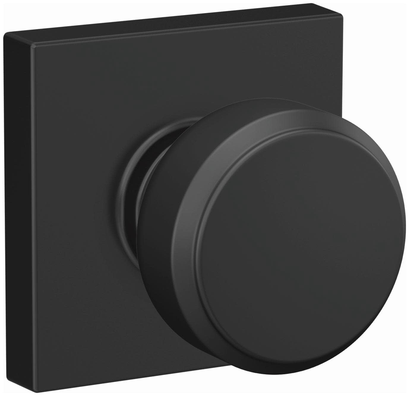 Schlage F10BWE622COL Bowery Passage Door Knob Set - Black