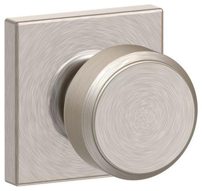 Schlage F10-Bwe-Col Bowery Passage Door Knob Set - Nickel