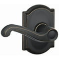 thumbnail image 1 of Schlage F10 FLA 716 CAM Camelot Collection Flair Passage Lever, Aged Bronze, 1 of 7